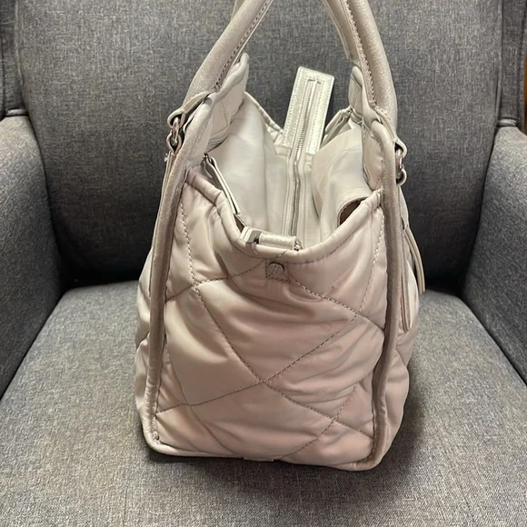 MZ Wallace Small Quilted Madison Shopper in Frost - Picture 8 of 15